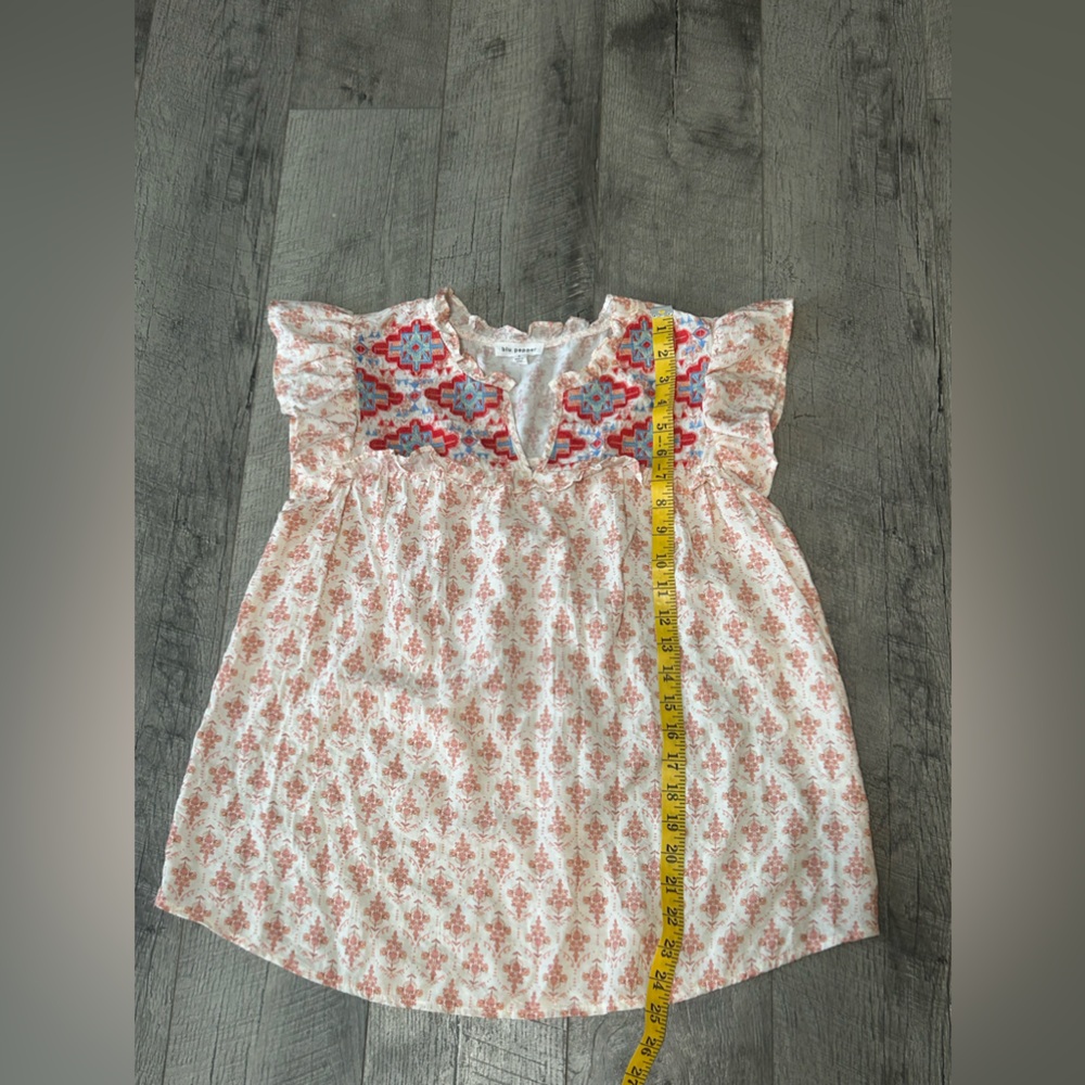 Anthropologie Pink and Red Embroidered Blouse - Picture 6 of 8